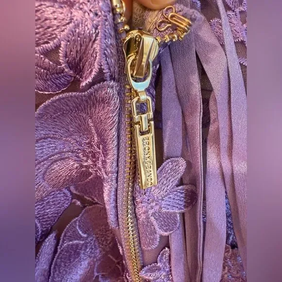 NWOT Bronx and Banco MINI DRESS JASMINE LILAC MARAYA lavender Floral - Picture 15 of 16